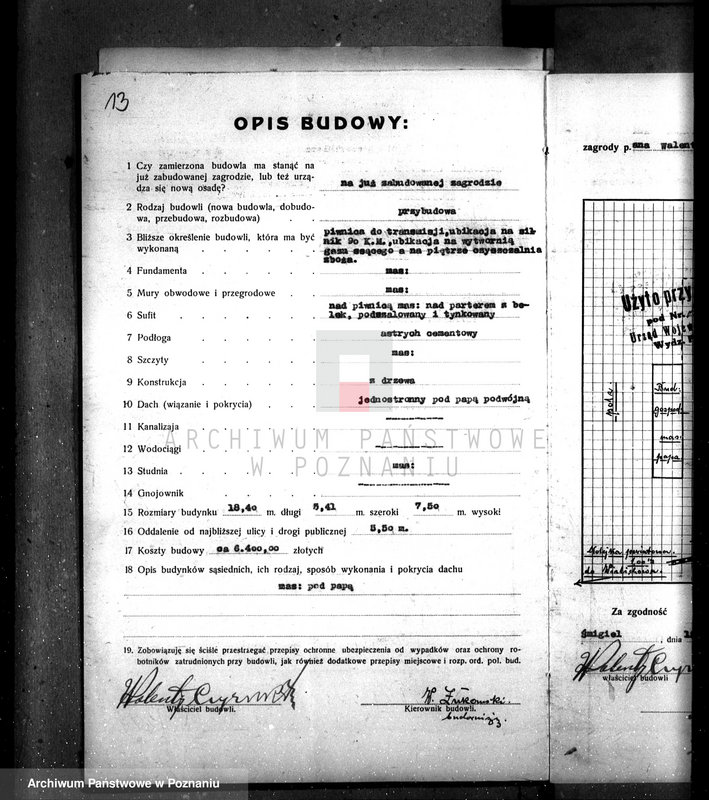 Obraz 18 z jednostki "Zatwierdzenie zakładu przemysłowego młyna Firmy Czyżowski w Śmiglu"