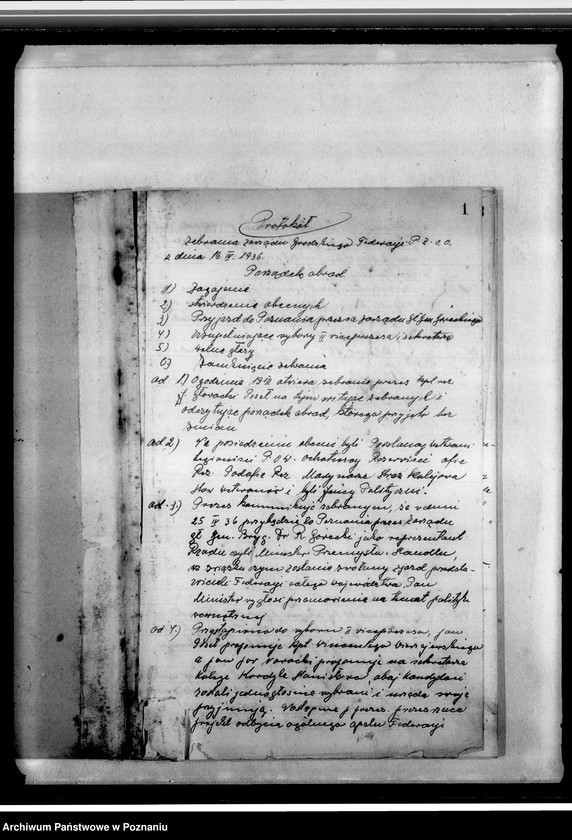 Obraz 5 z jednostki "Protokolarz Federacji Polskich Związków Obrońców Ojczyzny Zarządu Grodzkiego w Poznaniu"