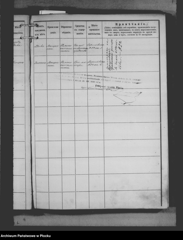 Obraz 14 z jednostki "[Księga zamknięta ludności stałej miasta Płocka - ul. Dobrzyńska nr 13]"