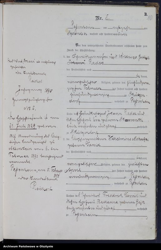 image.from.unit.number "Heiraths-Haupt-Register Nr 1 - 11"