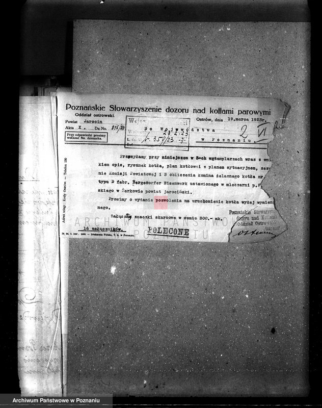 Obraz 6 z jednostki "Mleczarnia Fr. Borkowskiego w Żerkowie pow. jarociński nr woj. kotła 130"