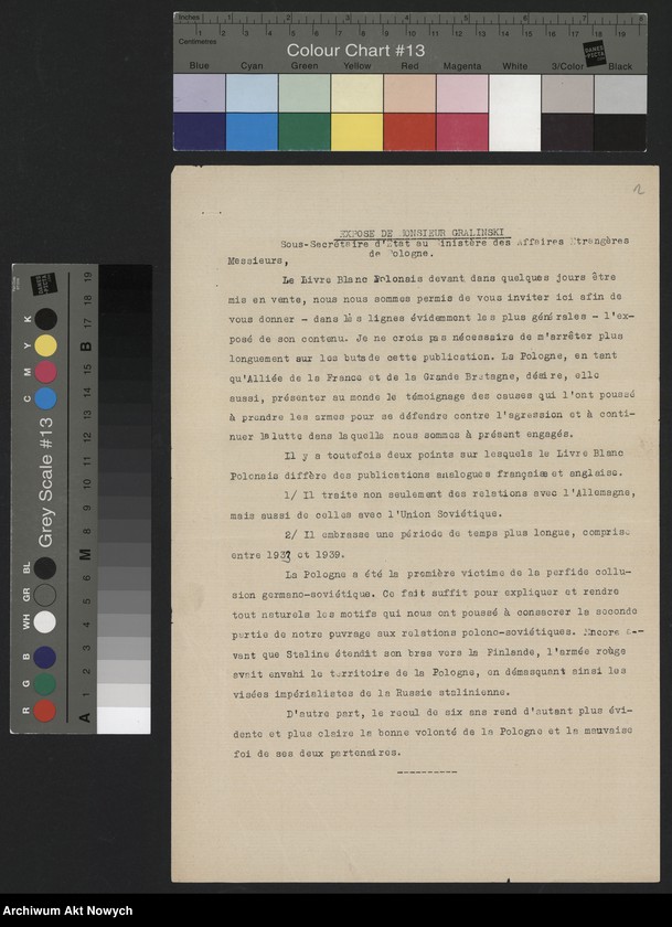image.from.unit.number "Exposé de Monsieur Graliński, sous - secretaire d