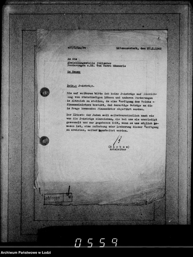 Obraz 5 z jednostki "Korrespondenz mit den Abteilungen im Hause"