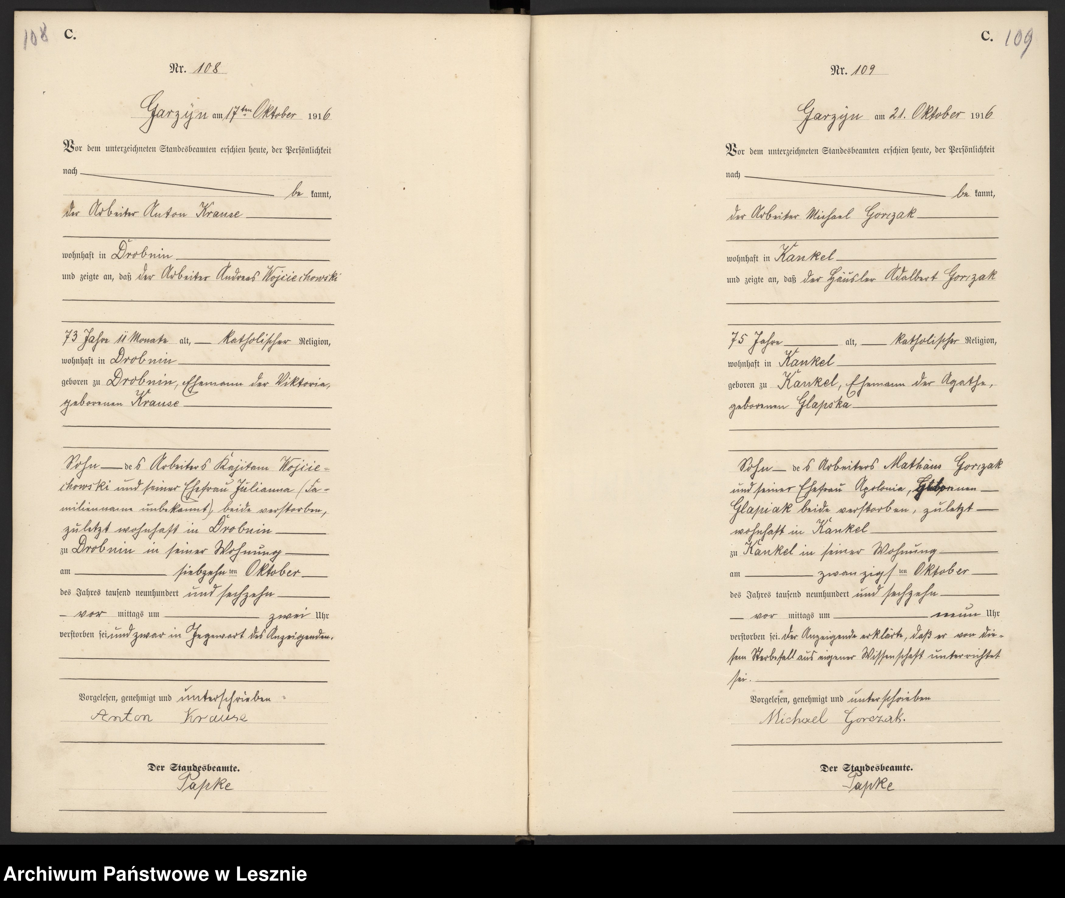 Skan z jednostki: [Księga zgonów]