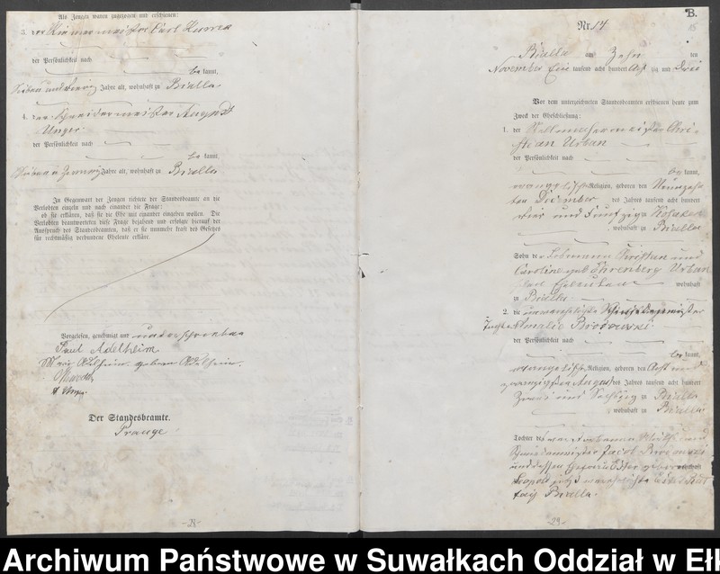 image.from.unit.number "Heiraths-Haupt-Register des Königlichen Preussischen Standes-Amtes Bialla Kreis Johannisburg"