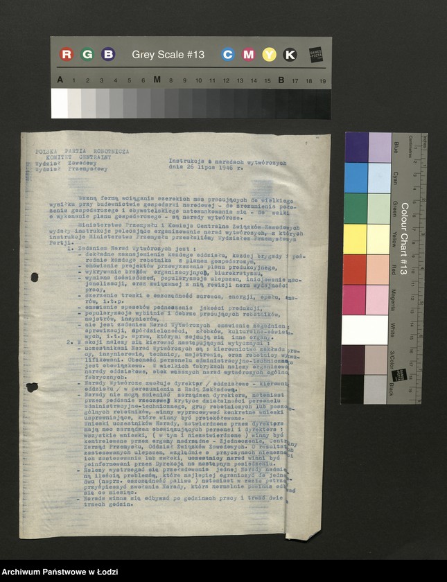 Obraz 2 z jednostki "Uchwały, pisma okólne i instrukcje Wydziału Zawodowego KC"