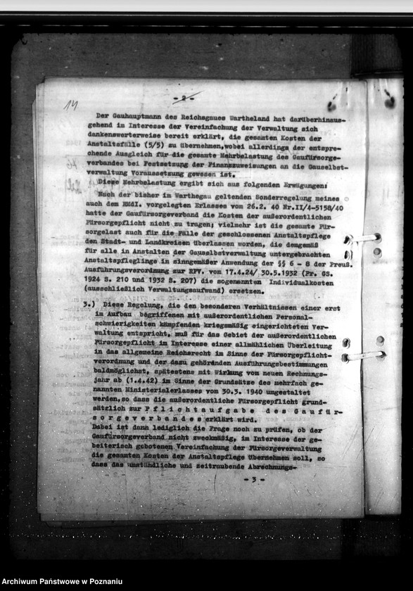 Obraz 18 z jednostki "Kostentragung der öffentlichen Fürsorge - Anstaltspflege"