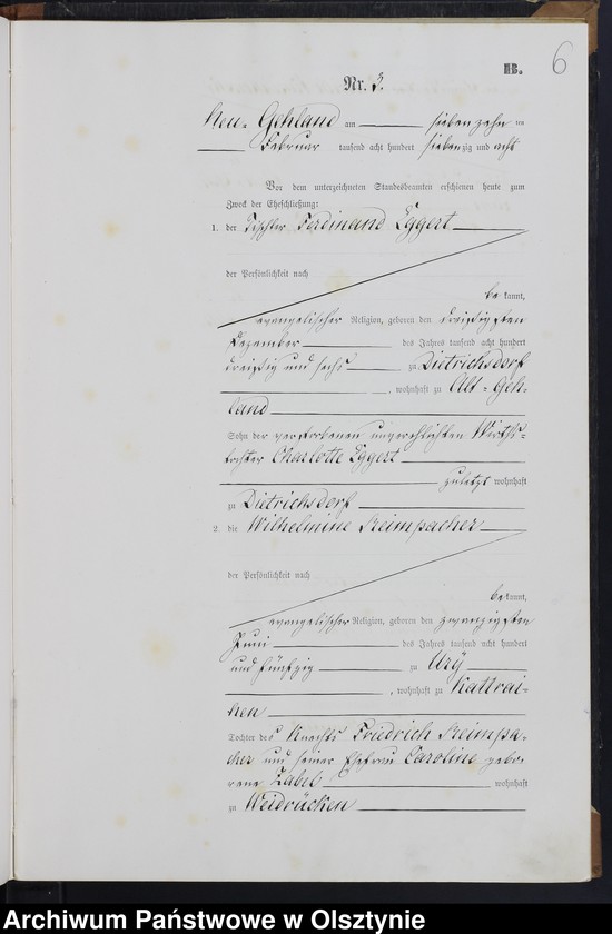 image.from.unit.number "Heiraths-Haupt-Register Nr 1 - 7"