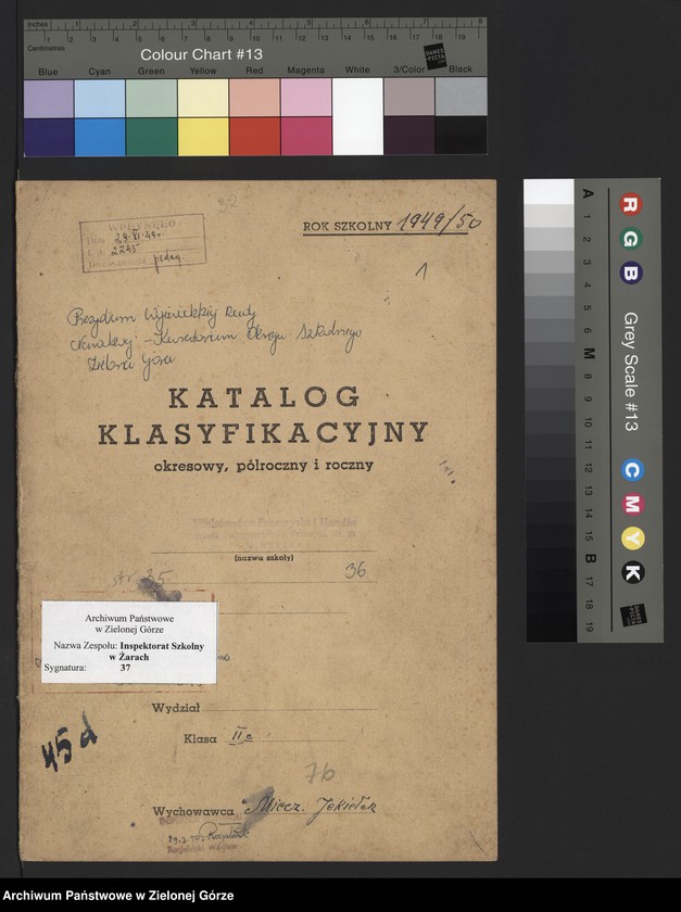 Obraz 2 z jednostki "Szkoła Przysposobienia Przemysłowego nr 36 w Lubsku, katalog klasyfikacyjny klasa II-c"