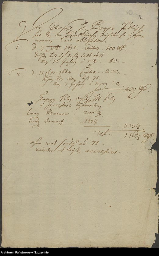 image.from.unit.number "Domkapitel contra Baron v[on] Putbus in po debiti."