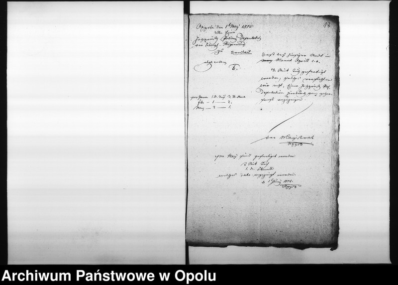 Obraz 20 z jednostki "Acta des Magistrats zu Oppeln von Einsendung der monathl[ichen] Nachweisnung der Tuch Fabrication Vol. I de anno 1812"