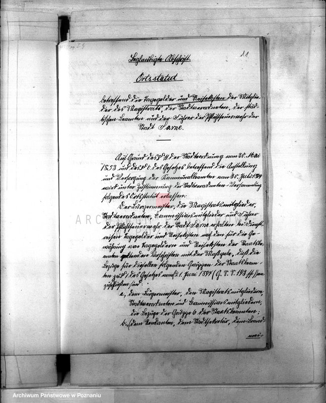 Obraz 15 z jednostki "Die Austellung und Versongung der Kommunalbeamten der Stadt Sarne"