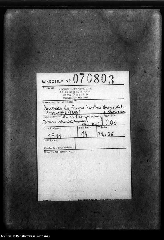 Obraz 2 z jednostki "Uhr mit der Gravierung Johann Schmidt - Graudenz (Grudziądz)"