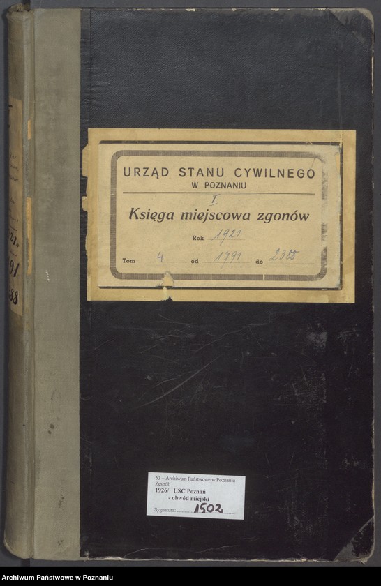 Obraz 2 z jednostki "Księga miejscowa zgonów tom IV [Rejestr główny zgonów]"