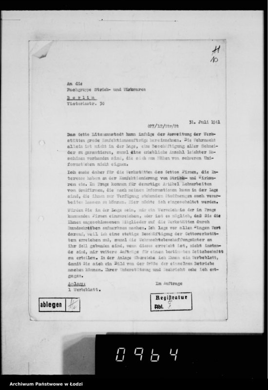 Obraz 14 z jednostki "[Korespondencja z urzędami, instytucjami i firmami]. Lit.Fa-Fy."