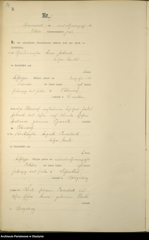 image.from.unit.number "Heiraths-Haupt-Register Nr 1 - 11"