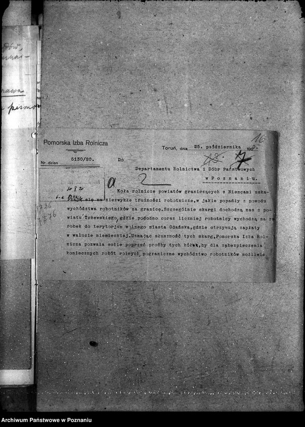 Obraz 20 z jednostki "Sprawy szczegółowo-administracyjne Emigracja robotników rolnych"