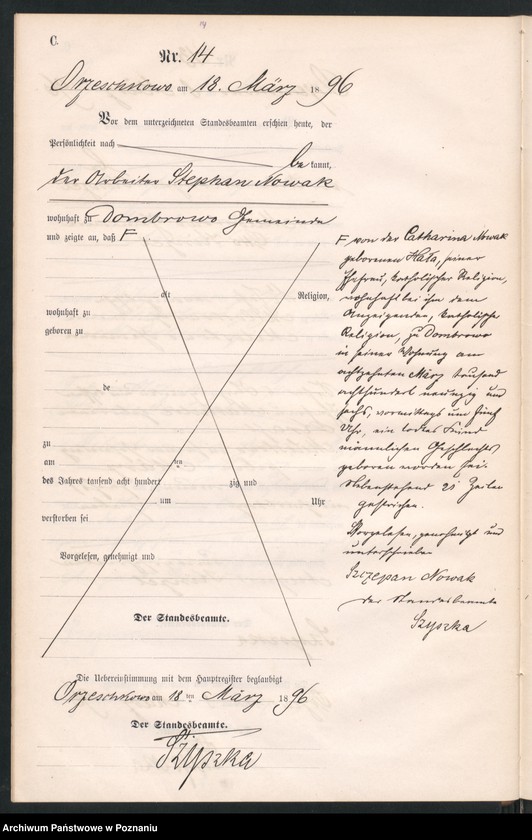 Obraz 17 z jednostki "Księga zgonów"