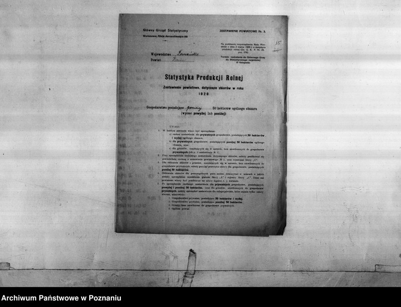 Obraz 16 z jednostki "Statystyka produkcji rolnej - zestawienie z powiatu żnińskiego"