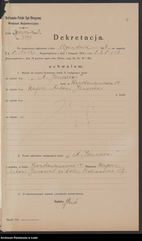 Obraz 6 z jednostki "Antoni Janowski- przewóz mebli"