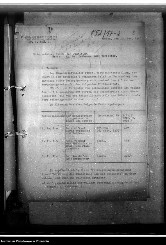 Obraz 12 z jednostki "Spinnstoffwirtschaft. Preisbildung"