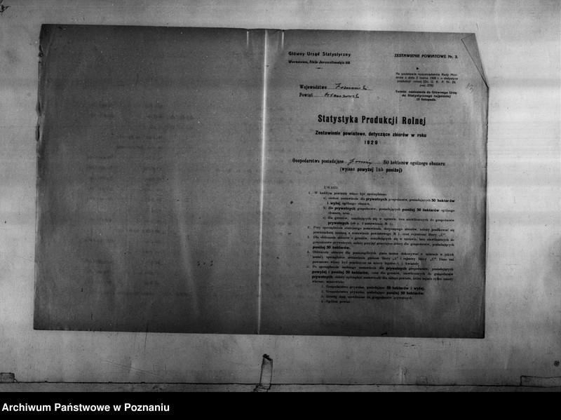 Obraz 15 z jednostki "/Statystyka produkcji rolnej - zestawienie powiatowe - Ostrów/"