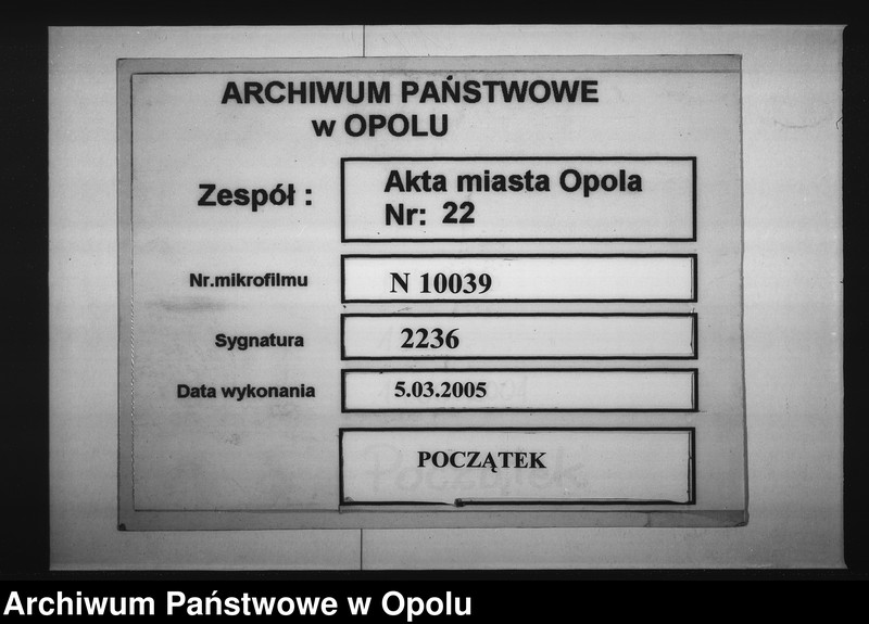 Obraz 1 z jednostki "Acta betreffend die Schneider-Zunft zu Oppeln Vol. I"