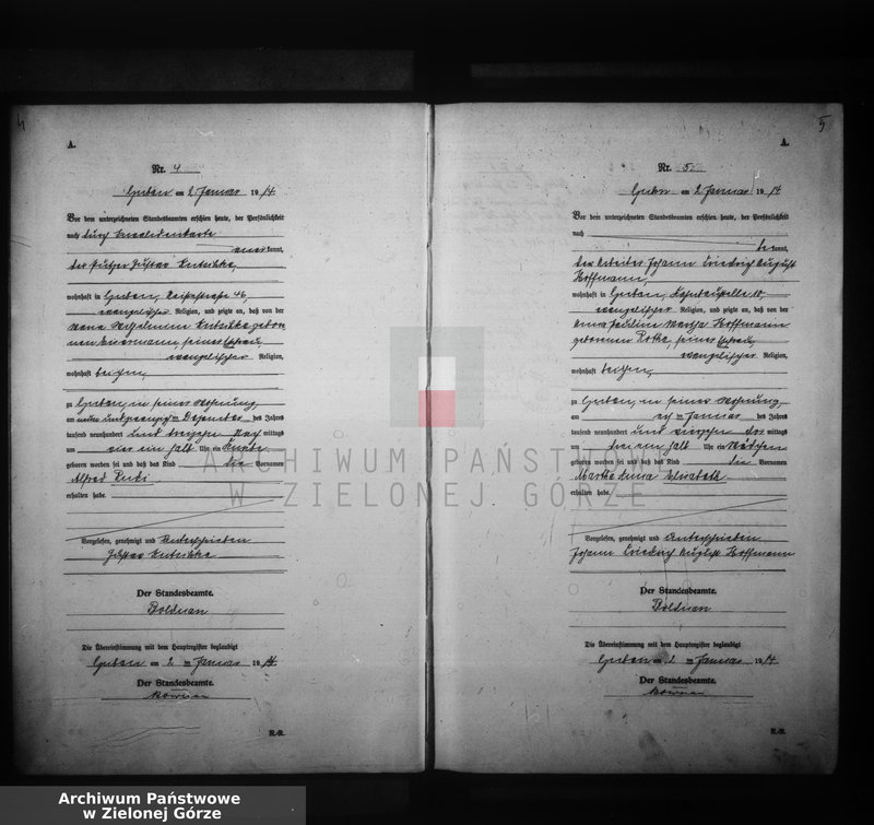 image.from.unit.number "Geburts-Neben-Register, Vol. I No 1 bis 271"