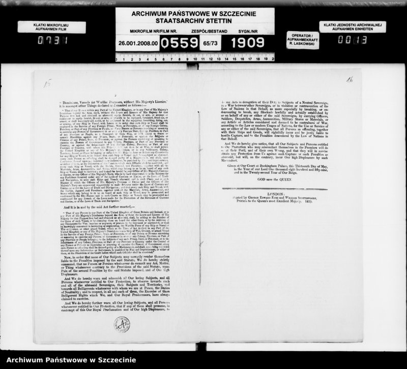 image.from.unit.number "Handels und Schiffahrts-Angelegenheiten mit Frankreich, Sardinien, Österreich während des Krieges"