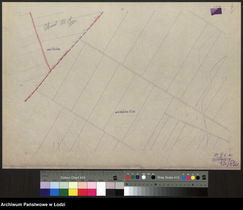 Obraz 1 z jednostki "Plan m. Łodzi 1:2000 z oznaczeniem podziału miasta na Obwody Komitetów Blokowych. Sekcja SO 68"