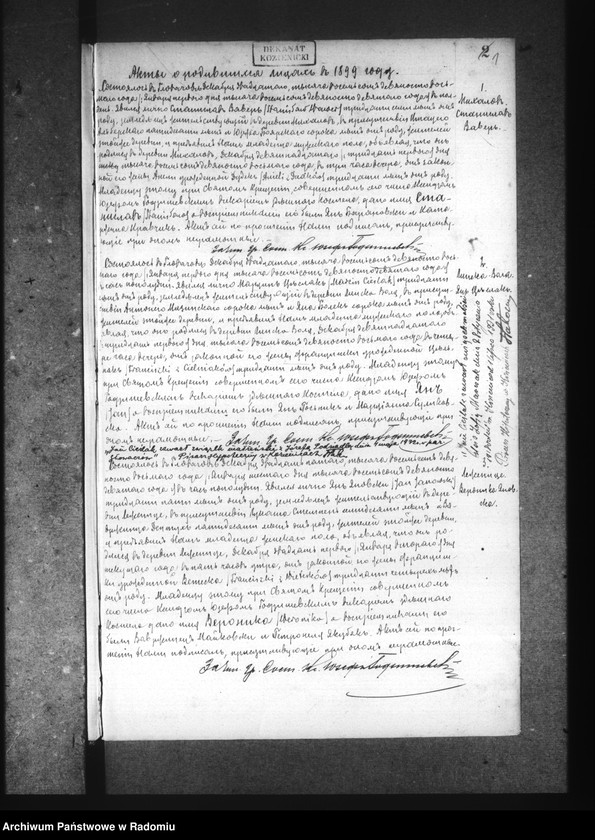 image.from.unit.number "[Duplikat akt urodzonych, zaślubionych i zmarłych parafii Głowaczów za 1899 r.]"