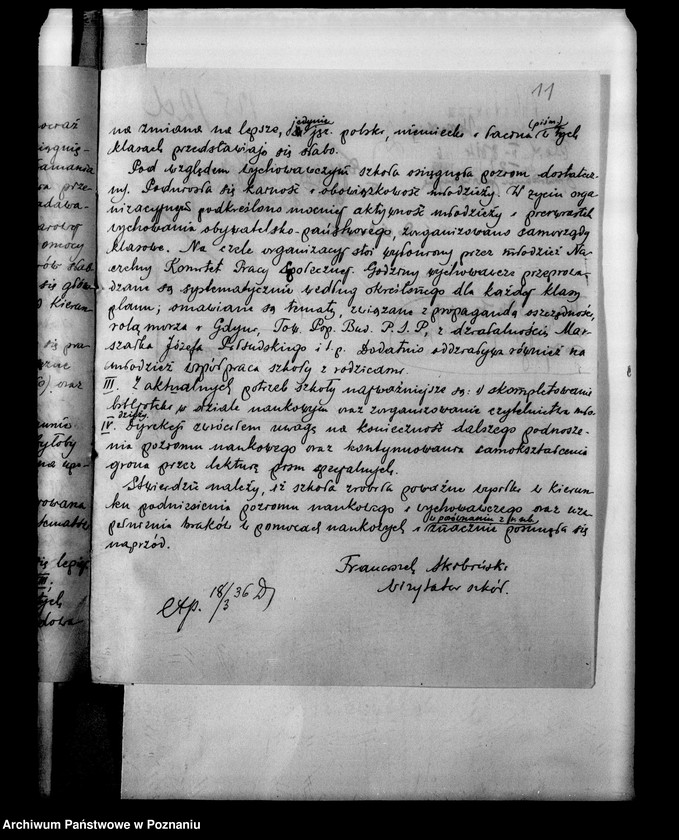 Obraz 15 z jednostki "Prywatne Gimnazjum Koedukacyjne Stowarzyszenie Przyjaciół Szkoły Średniej w Koninie [sprawozdania powizytacyjne]"