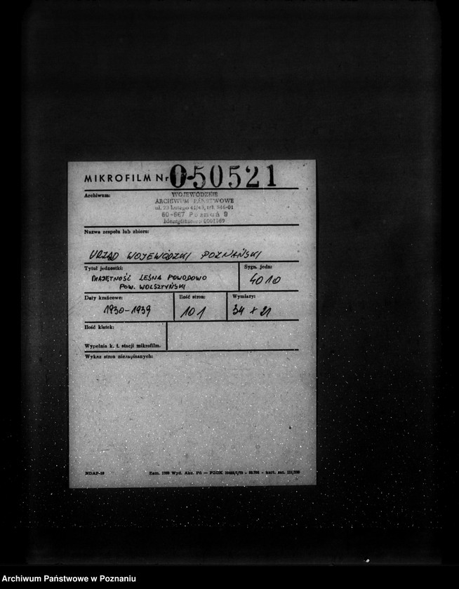 Obraz 2 z jednostki "Majętność leśna Powodowo powiat wolsztyński"