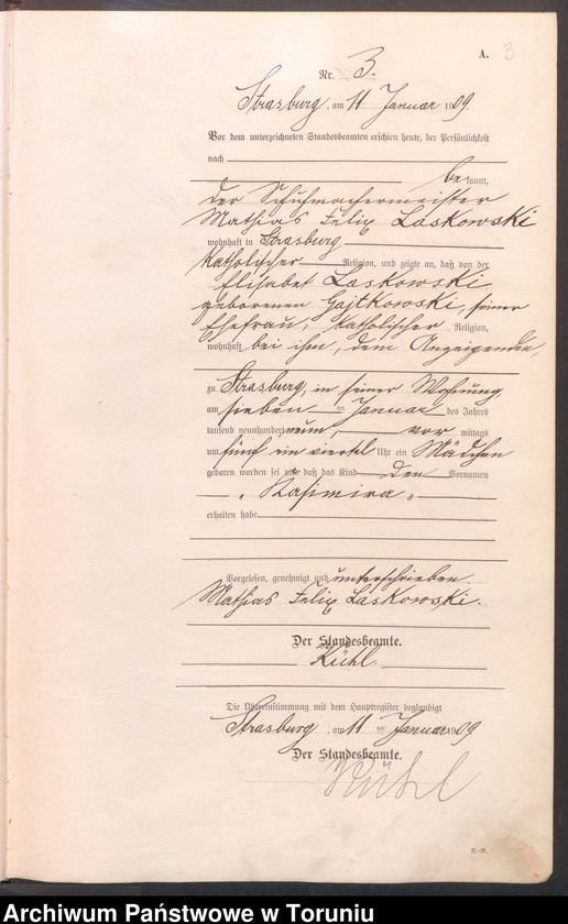 image.from.unit.number "Geburts Neben Register Starburg Stadt für das Jahr 1909"
