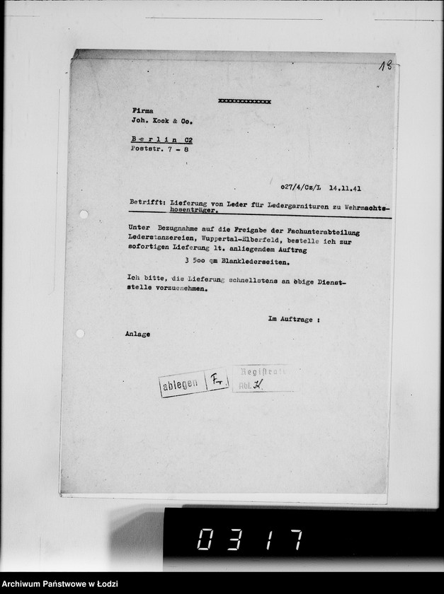 Obraz 17 z jednostki "[Korespondencja z urzędami, instytucjami i firmami] Lit.Ko-Ky"