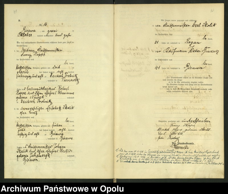 image.from.unit.number "[Urząd Stanu Cywilnego Bierawa Księga Małżeństw Rok 1910-11]"