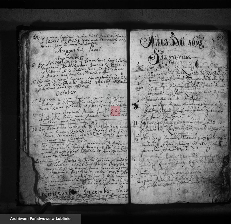 Obraz 11 z jednostki "Liber baptisatorum"