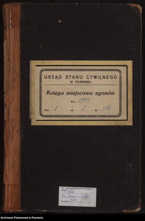 Obraz 2 z jednostki "Księga zgonów tom I"