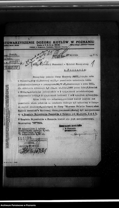 Obraz 5 z jednostki "Fabryka octu Wincenty Paetz Poznań ul. Mostowa 11 nr woj. 6721"