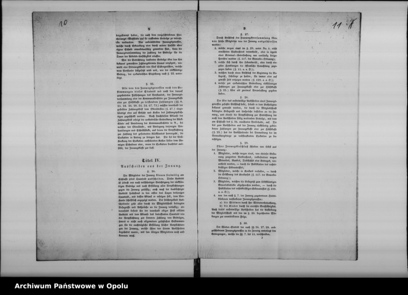 Obraz 10 z jednostki "Acta des Magistrats zu Oppeln betreffend die Revision der Statuten der schon bestehenden ältern Innungen de anno 1848"