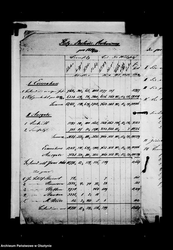 image.from.unit.number "/Fragmente von General-, Jahres- u. Monatsabschlussrechnungen u. Nachweisungen der Lehndorf- Steinortschen Forstverwaltung/"