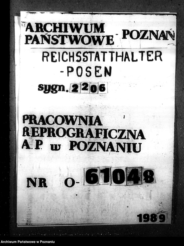 Obraz 1 z jednostki "Umsiedlerfürsorge für Wolyniendeutsche. Öffentliche Fürsorge im Wartheland - Deutsche, Polen"