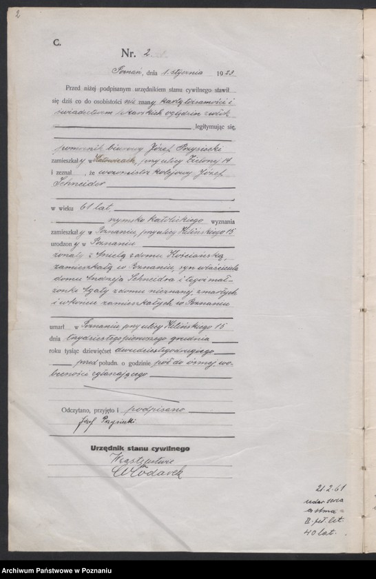 Obraz 4 z jednostki "Księga miejscowa zgonów tom I [Rejestr główny zgonów]"