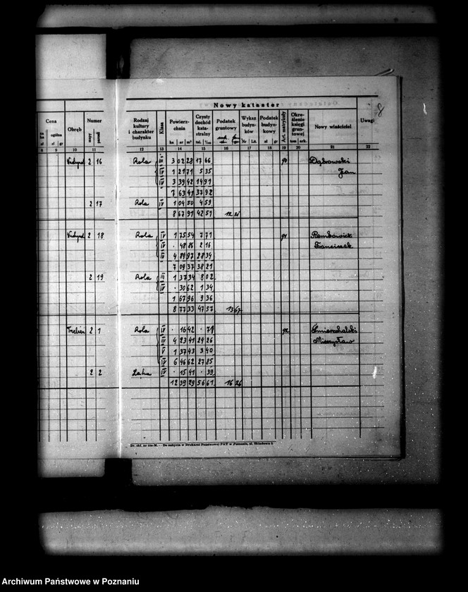 Obraz 12 z jednostki "Ostateczny rejestr pomiarowy gromady Mirowice powiatu bydgoskiego"