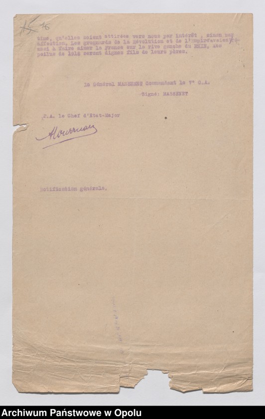 Obraz 18 z jednostki "Plan de Defense Division a 2 Brigades de Chasseurs Alpins/ /Plan obrony strefy Juliers oraz zarządzenia i instrukcje dotyczące okupacji Nadrenii/ t. II XII. 1918-I. 1919"