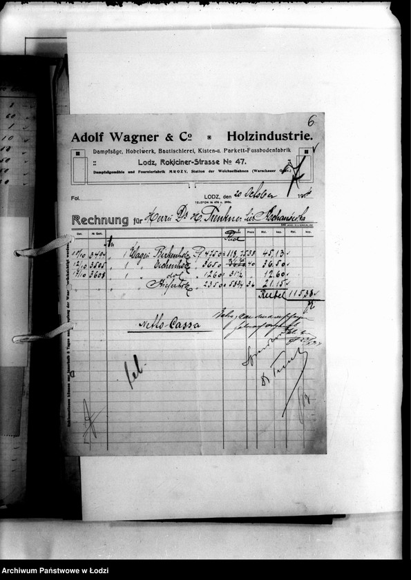 Obraz 9 z jednostki "Rachunki Szpitala "Kochanówka" Lit. "P". Dostawa ludzi Biura Pośrednictwa Pracy lit. "R""