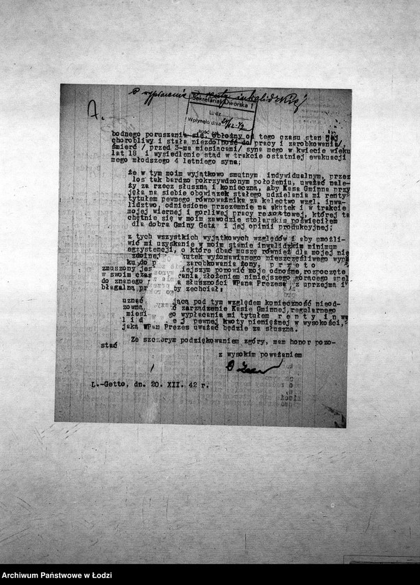 Obraz 10 z jednostki "[Podania o zasiłek pieniężny]"