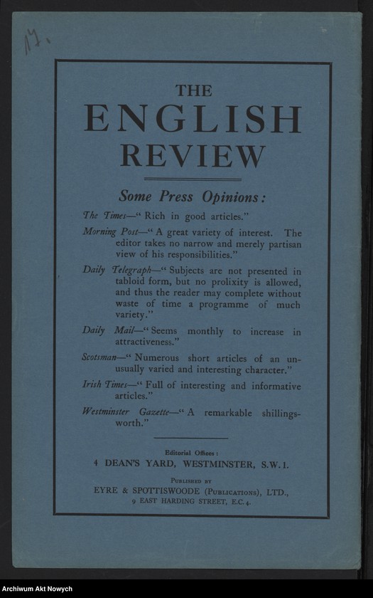 image.from.unit.number ""Poland, Germany and the Sea" by Diplomat, London 1925; Odbitka z "The English Review", Sep. 1925, 2 mapy"