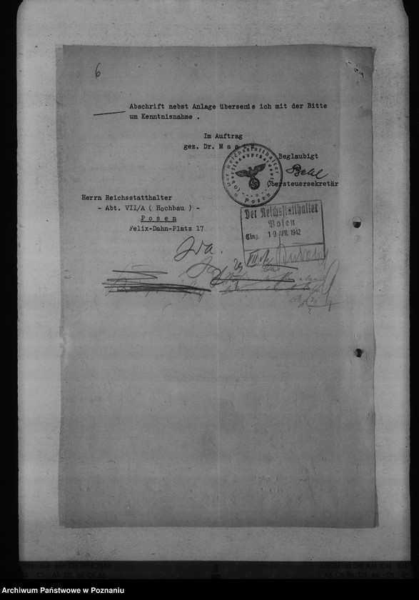 Obraz 11 z jednostki "Finanzämter - Neubauten der Dienstgebäude in Leslau, Lissa, Gnesen, Turek"