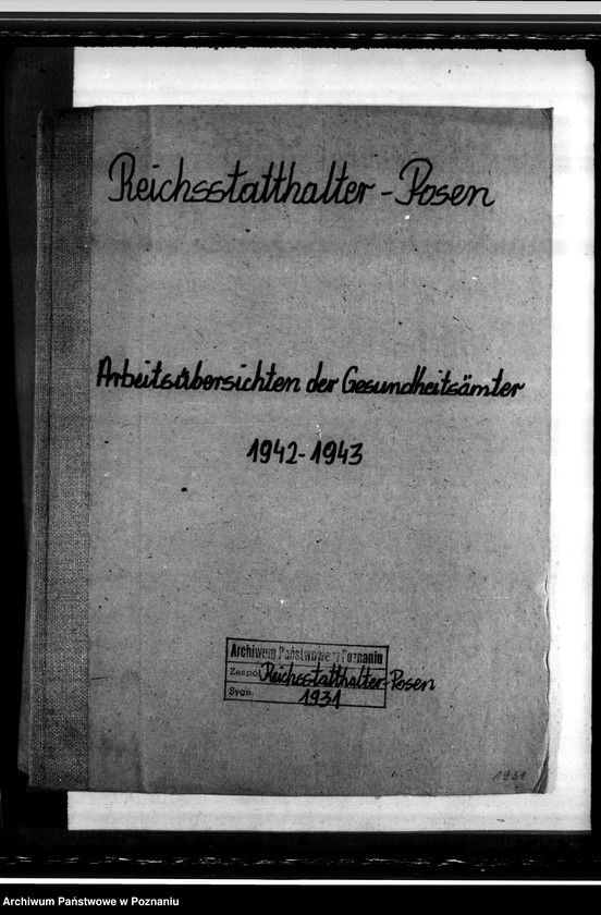 Obraz 4 z jednostki "Arbeitsübersichten der Gesundheitsämter"